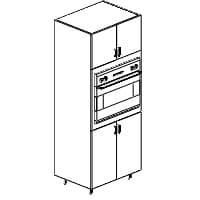 Oven tall cabinet line drawing