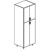 Tall pantry cabinet line drawing